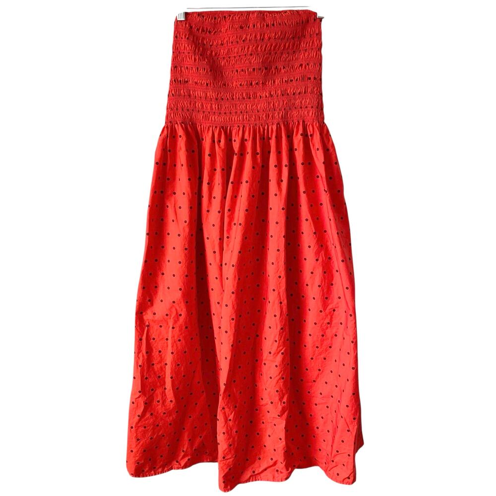 A New Day Red Polka Dot Midi Dress